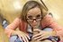 american blonde glasses facial