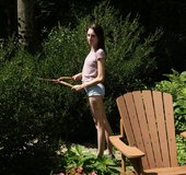 American skinny brunette