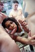 Teen brunette gangbang