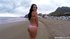 brunette beach blowjob