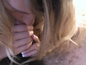 Blonde bitch with puffy nipples is licking and fucking hard while wearing thong - Picture 11
