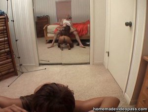 Ebony minx with dark hair is playing with herself, then fucks in bedroom - Picture 8