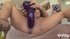 Slutty pierced girl with dark hair is seen playing with her pussy
