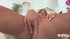 Milf slut with big tits is playing with a toy in the living room