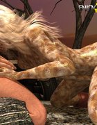 Blonde 3d alien fuck