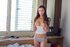 Innocent skinny brunette