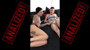 Little rough lesbian threesome - Picture 1