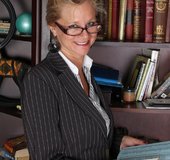 American blonde librarian