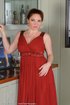 Brunette busty milf kitchen