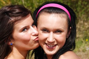 Brunette hot teen lesbians - XXX Dessert - Picture 16