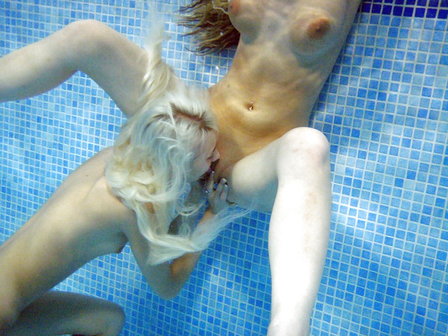 Petite lesbian pool - XXX Dessert - Picture 12
