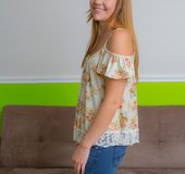 American tiny tits lingerie striptease
