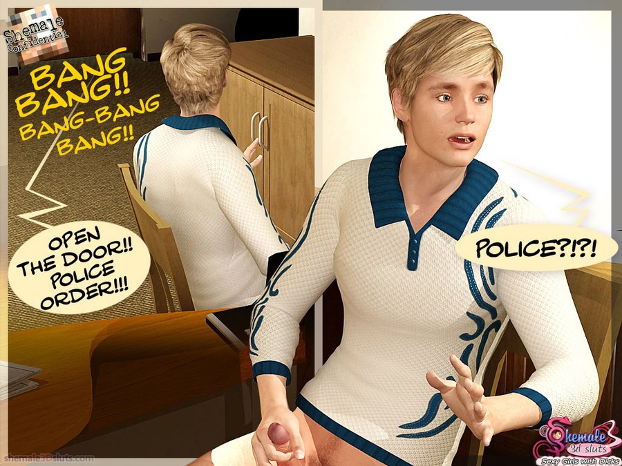 As the foxy shemale police duo undress and  - XXX Dessert - Picture 1