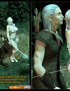Busty blonde elf girl is sucking big dicks and getting screwed throughout