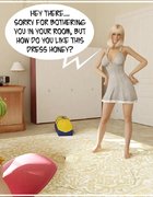 Blonde cutie is finger fucking her wet snatch while watching porn in this