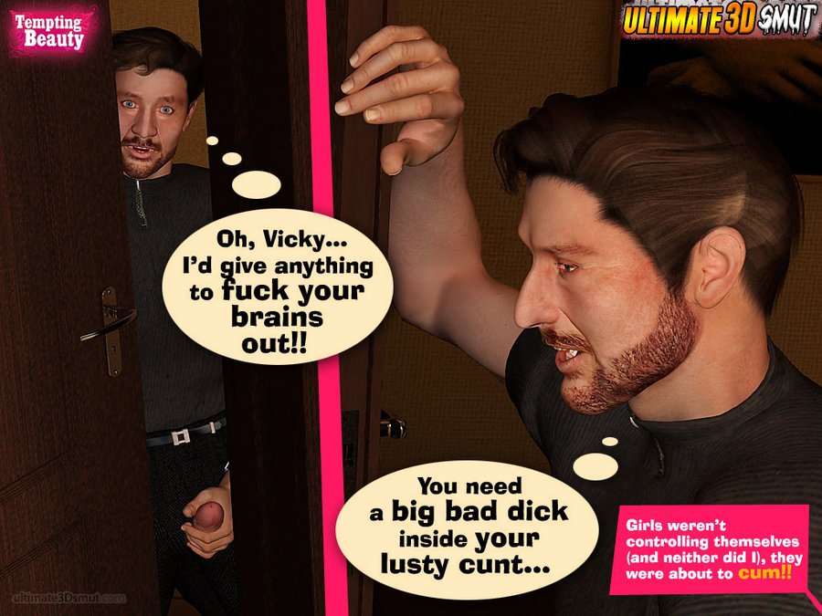 Dirty brunette teases redhead nonstop, boyfriend watches while masturbating outside the door - XXXonXXX - Pic 6