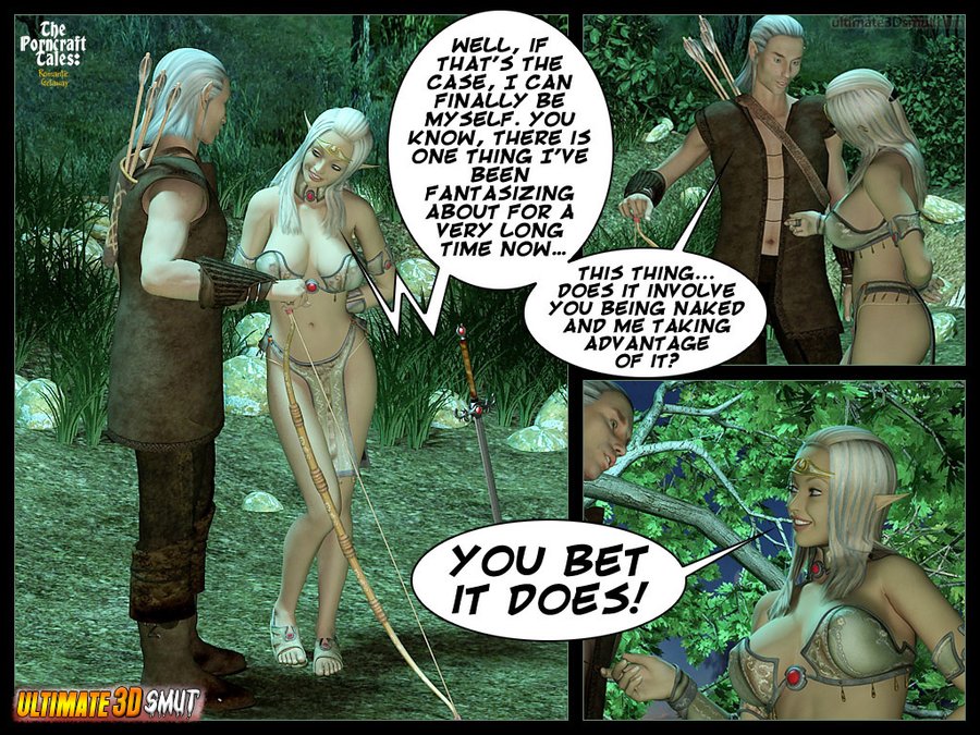 3d art Elven beauty tortured by nasty green orcs, romantic getaway takes a bad turn - XXXonXXX - Pic 1