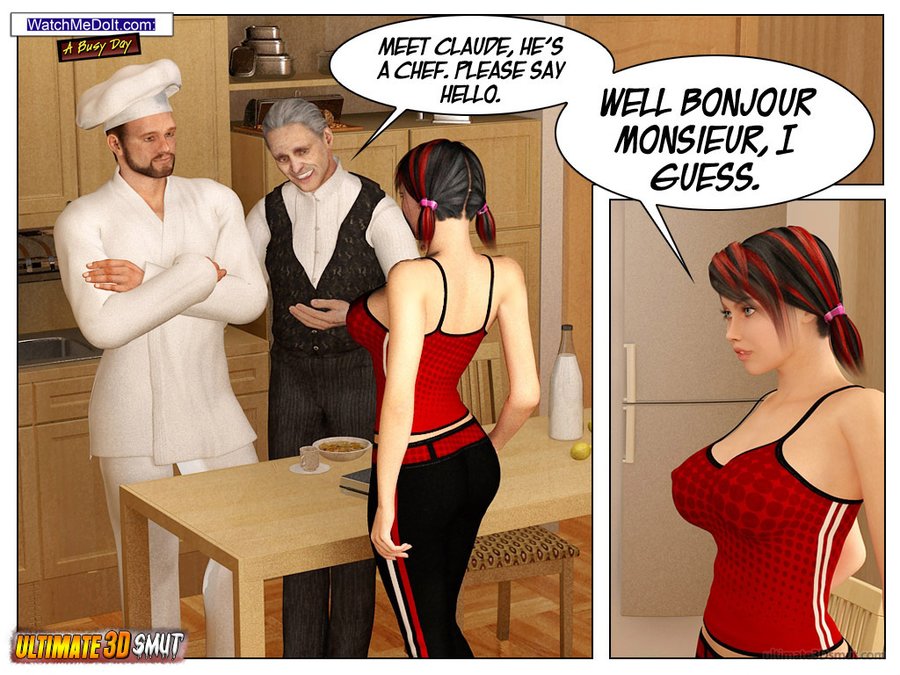 Private sexy cooking lesson from hot French chef on the kitchen table - XXXonXXX - Pic 4