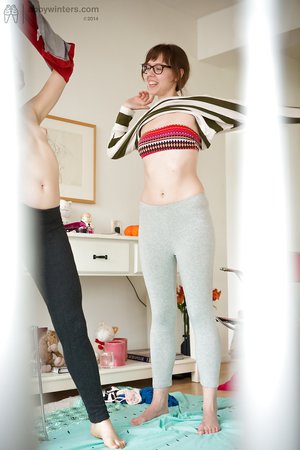Barefoot lesbian yoga pants - XXX Dessert - Picture 14
